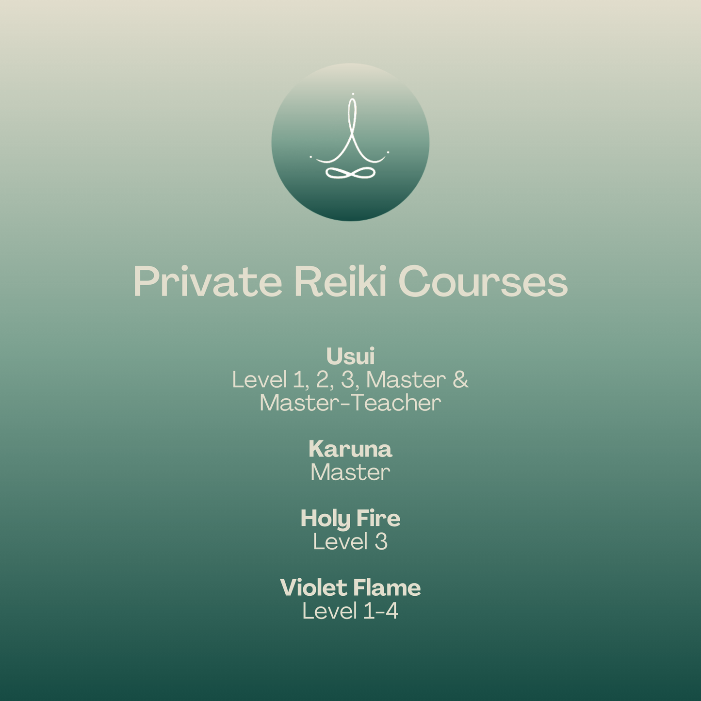 Private Reiki Courses & Ignitions - Usui, Karuna, Holy Fire, Violet Flame Reiki